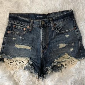 Aeropostale cheeky style jean shorts size 0